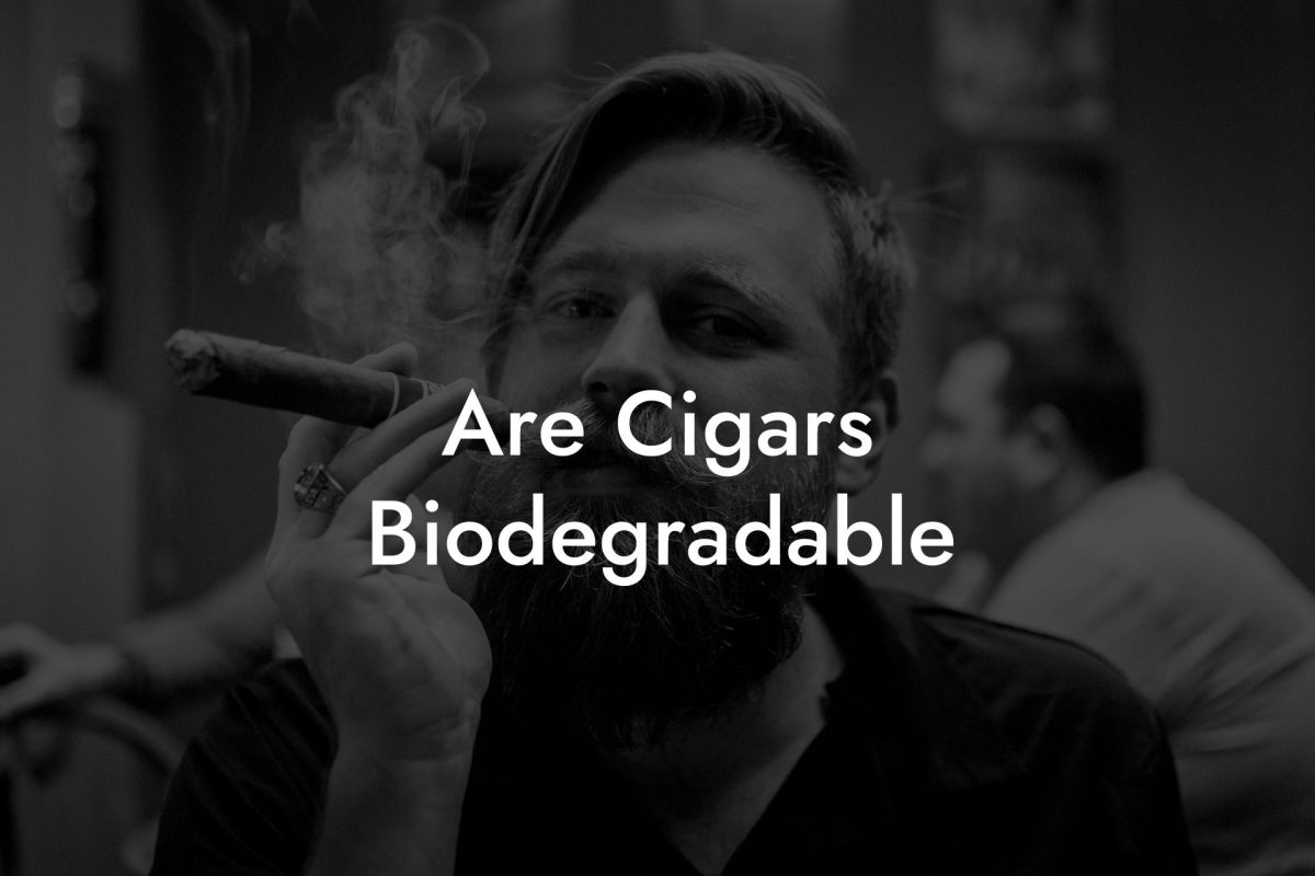 Are Cigars Biodegradable