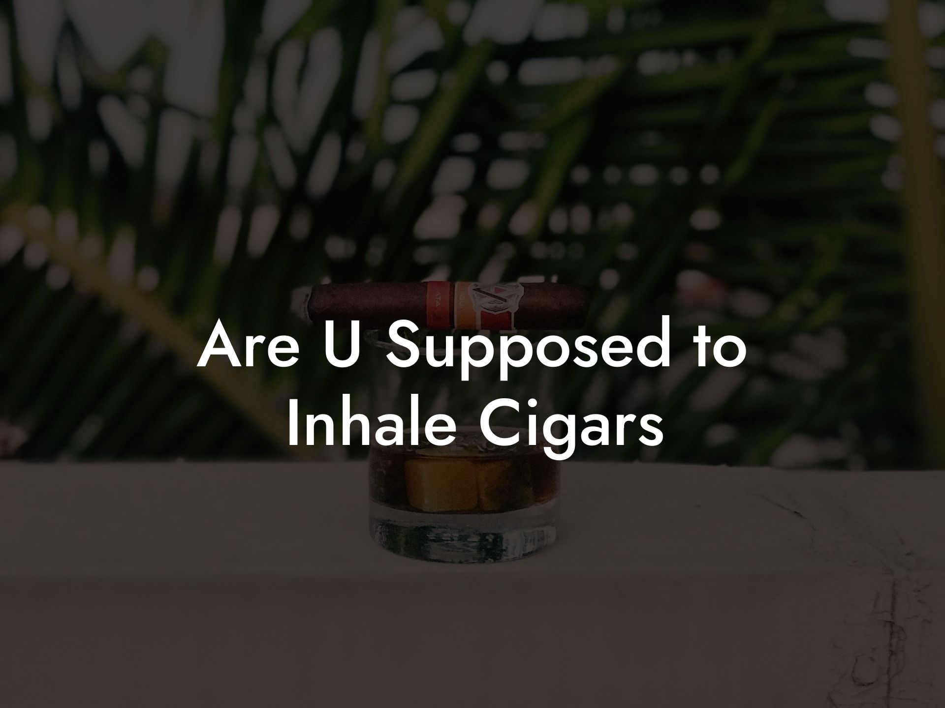 Are U Supposed to Inhale Cigars