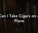 Can I Take Cigars on a Plane