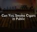 Can You Smoke Cigars in Public