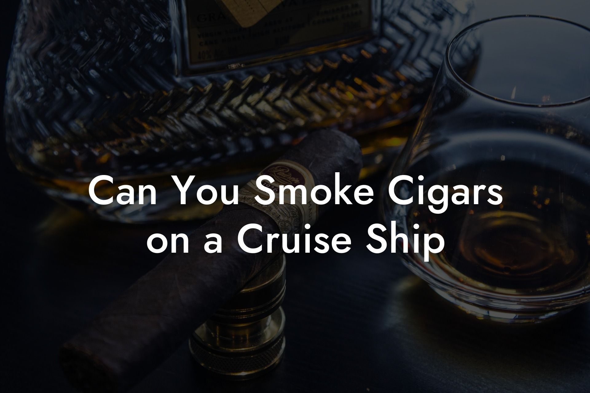 Can You Smoke Cigars on a Cruise Ship