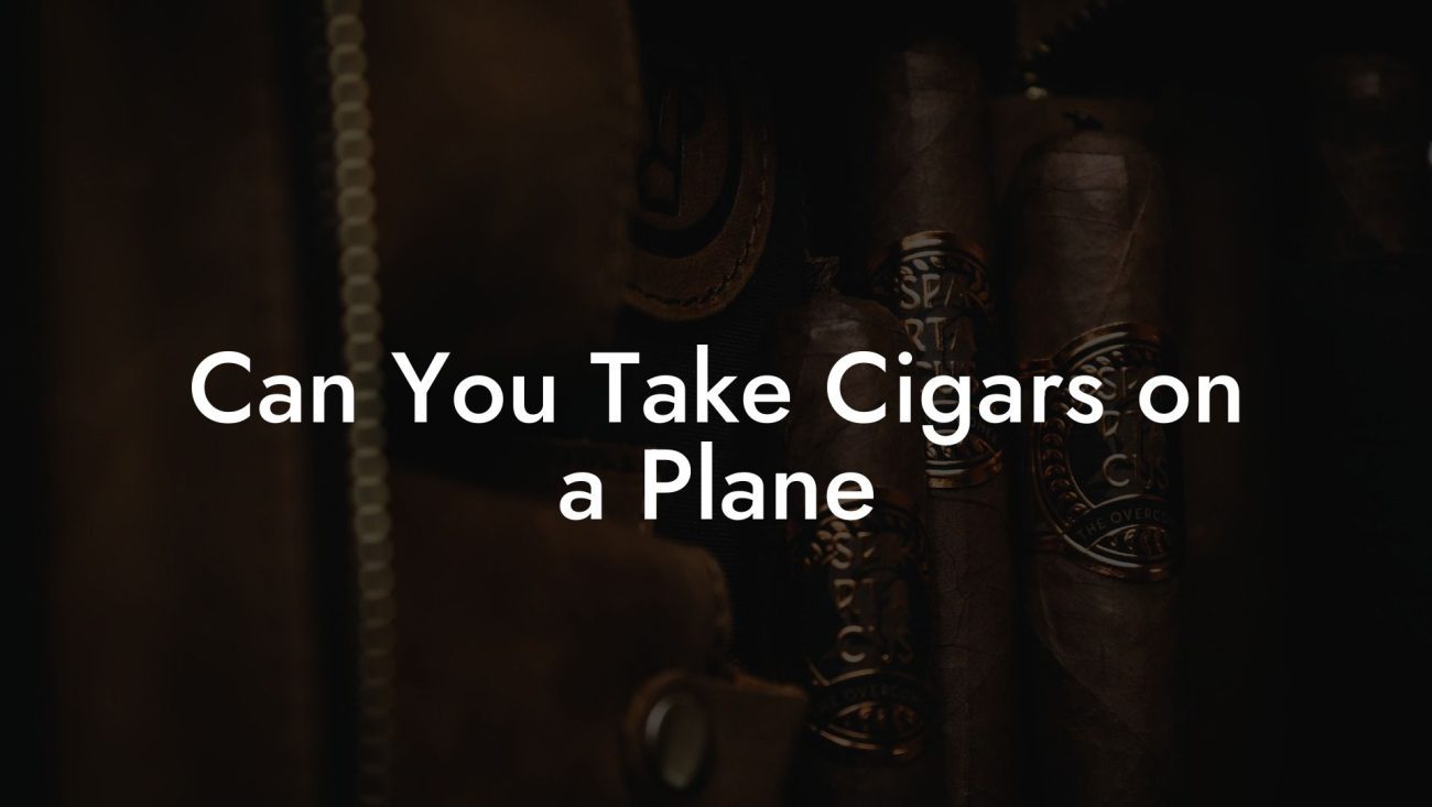 Can You Take Cigars on a Plane