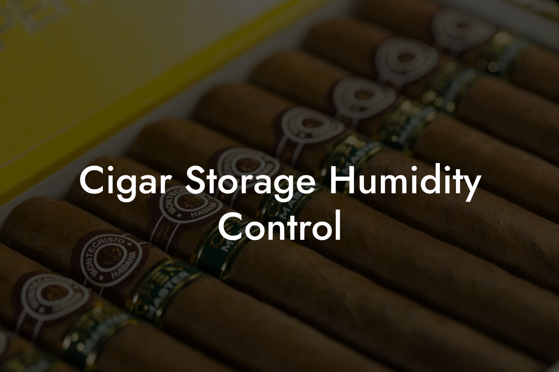 Cigar Storage Humidity Control