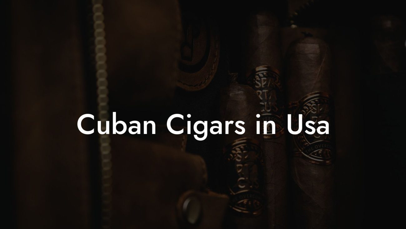 Cuban Cigars in Usa