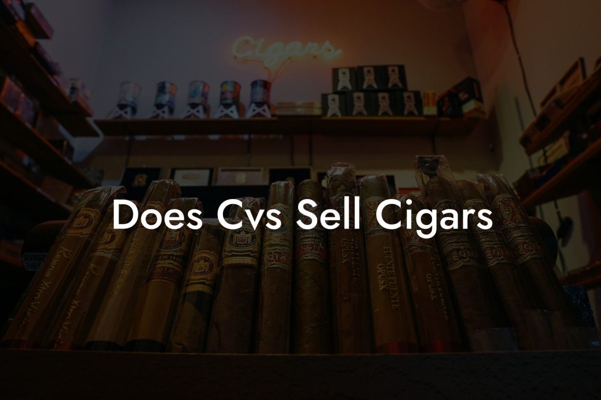 Does Cvs Sell Cigars