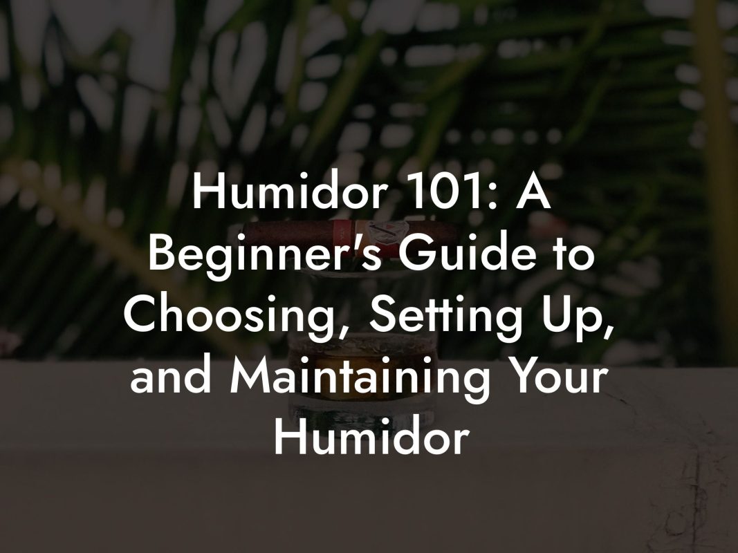 Humidor 101: A Beginner's Guide to Choosing, Setting Up, and Maintaining Your Humidor Humidor 101: A Beginner's Guide to Choosing, Setting Up, and Maintaining Your Humidor