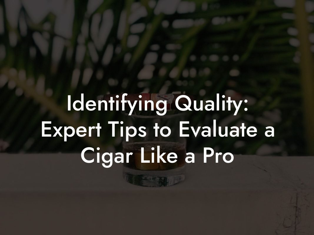 Identifying Quality: Expert Tips to Evaluate a Cigar Like a Pro Identifying Quality: Expert Tips to Evaluate a Cigar Like a Pro