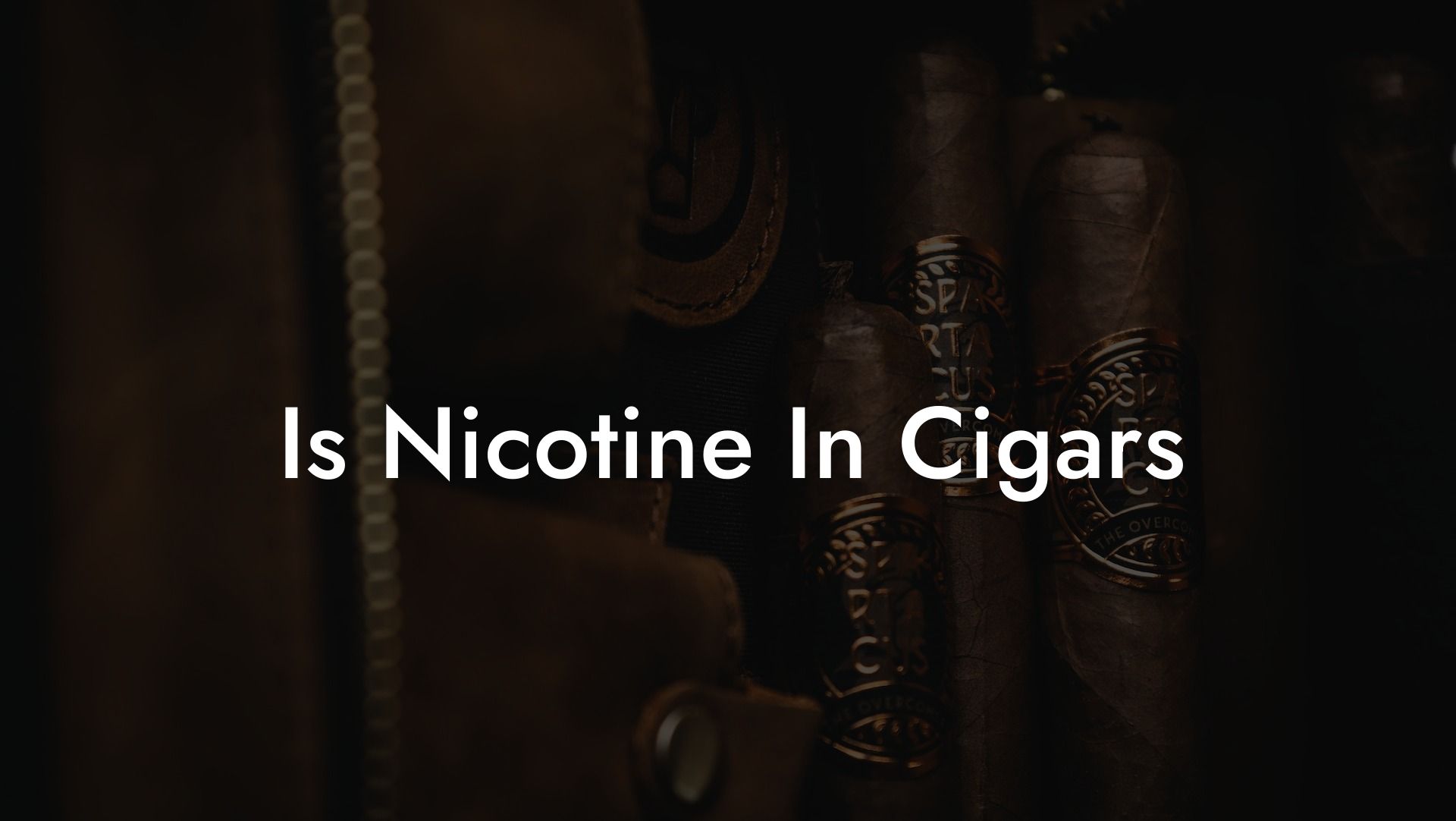 Is Nicotine In Cigars