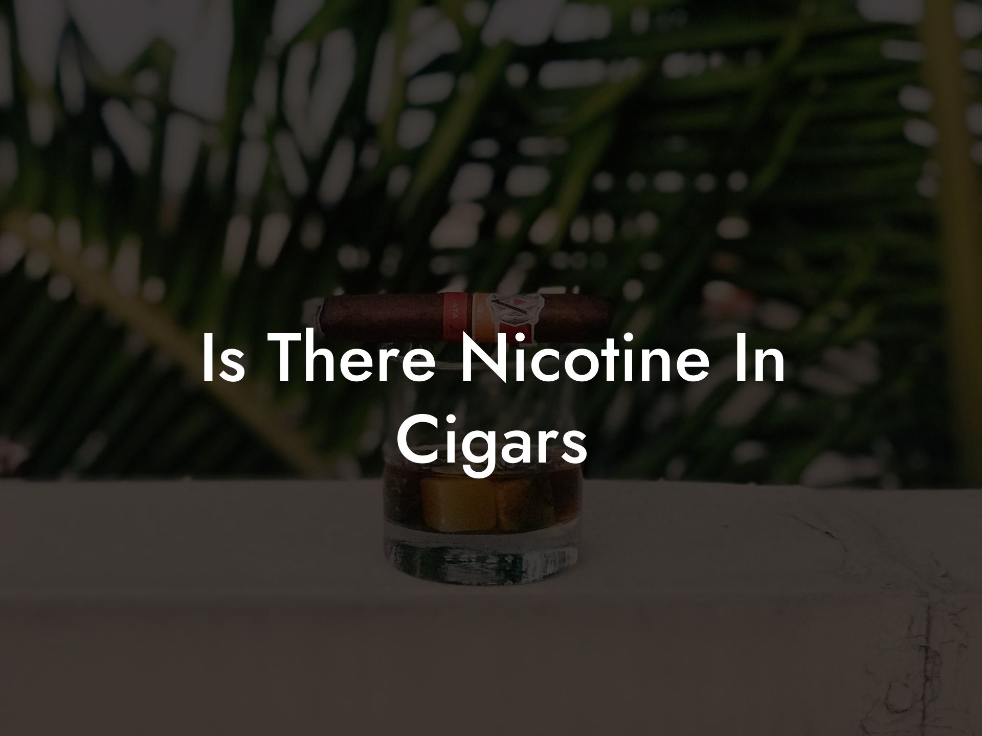 Is There Nicotine In Cigars