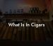 What Is In Cigars