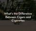 What's the Difference Between Cigars and Cigarettes